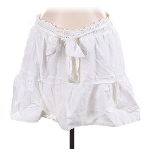 Anthropologie 100% Cotton Bright White Skirt w/tie front-women’s size 1X NWOT